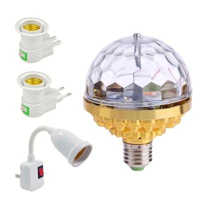 China 110V-240V Home 6W RGB Crystal Magic Ball Lamp E27 LED Rotating Stage Bulb Disco Party DJ Christmas Spotlight Gold Bulb for sale