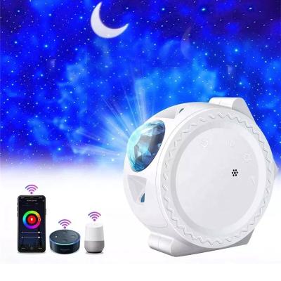 China Romantic WIFI APP Smart Life Sky Projector Galaxy Projection Lamp Starry Stars Moon Ocean Voice Music Control LED Night Light For Kid Gift for sale