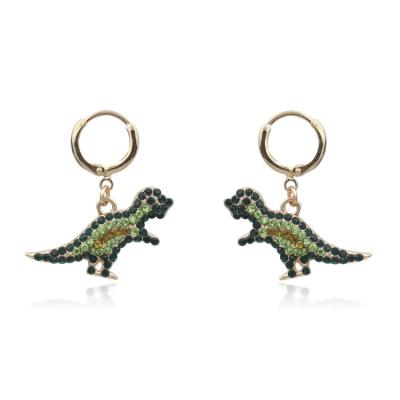 China TRENDY Small Dangle Circle Earrings Boho Women Girls Huggie Earring Jewelry Gift Tasty Dinosaur Earrings for sale