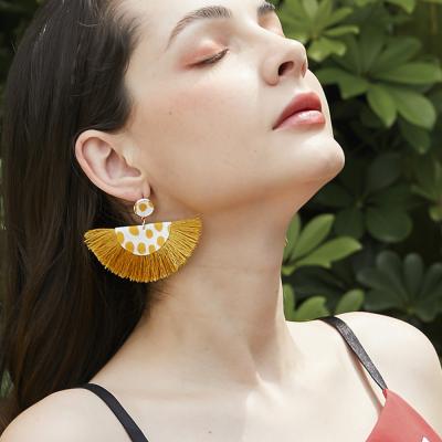 China Romantic Exaggerated Handmade Jewelry Earrings For Women Big Bohemian Tassel Earrings Bohemian Jewelry for sale