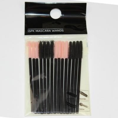 China Eyelash Shaper 15pk/bag Silicone Mascara Brush Makeup Tool Private Label OEM Logo for sale