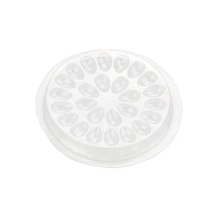 China Plastic Plastic Glue Pad Flower Shape Glue Pad For Eyelash Extension False Eyelashes Glue Holder Paddle Adhesive Tools for sale