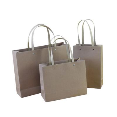 China Handmade Factory Wholesale Plain Paper Bag Brown Grocery Eco Friendly Paper Bags For Packaging for sale