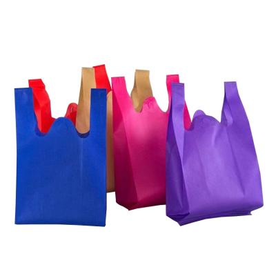 China Manufacturer Wholesale Large Capacity Nonwoven Handled Shoulder Bags Coloful Large Supermarket Nonwoven Bag for sale