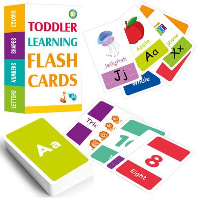 China OEM Custom Paper Kids Baby Learning Study Card Custom Logo Printed Kids Educational Flash Cards for sale