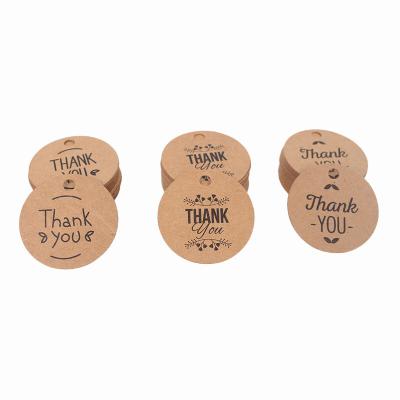 China Candle Factory Wholesale Hang Tags Custom Round Kraft Eco-friendly Paper Hang Tags To Give Thanks for sale