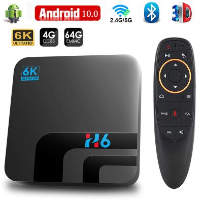 China 30fps or Android 10 4GB 64GB 32GB 6K 3D Bottom Set-top Box TV Video H.265 Media Player 2.4G 5GHz Wifi BT Smart Box Android TV Box for sale