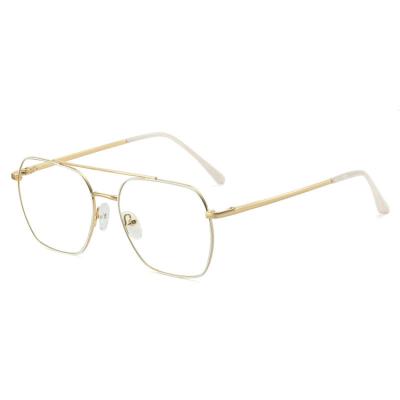 China Fahion New Trend Anti Retro Myopia Fashion Computer Blue Light Glasses For Men Women Designer Metal Frame Glasses for sale