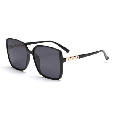 China Big Frame Cover Oval Face Sunglasses Adjust Tender Glass Women's Rectangle Oversized Sunglasses for sale