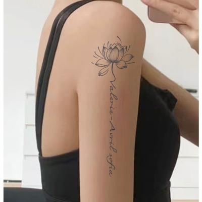 China Temporary Waterproof Faked Tattoo Semi Permanent Juice Tattoo Sticker Realistic Flower Temporary Tattoos for Women for sale