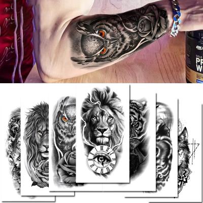 China Temporary Ready to ship fake arm tribal tattoos transferable animal flower designs temporary tattoos sticker for men and women for sale