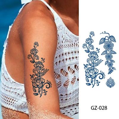 China Temporary OEM ODM Custom Temporary Tattoo Stickers Women Eco-friendly Waterproof Herbal Semi Permanent Tattoo Sticker for sale