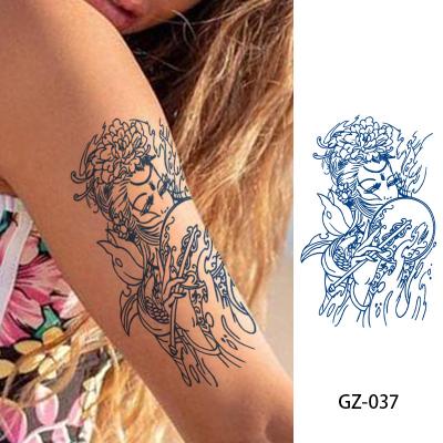 China Temporary Wholesale & Custom Water Transfer Temporary Juice Tattoo Sticker Non-toxic Last 2 Week Semi-Permanent Tattoo for sale