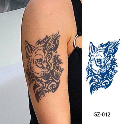 China Temporary 100% Plant-based Logo Printed 15 Days Realistic Matte Blue Juice Semi Permanent Temporary Tattoo Sticker for sale