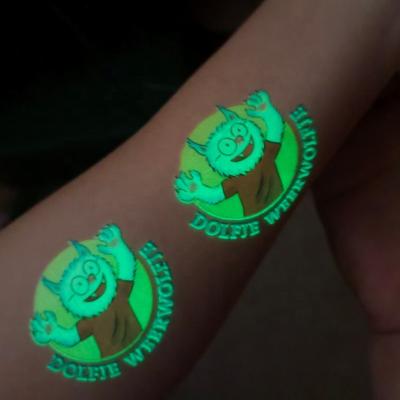 China Temporary Christmas Night Glow Tattoo Stickers Water Transfer Temporary Glow In The Dark Tattoos for sale