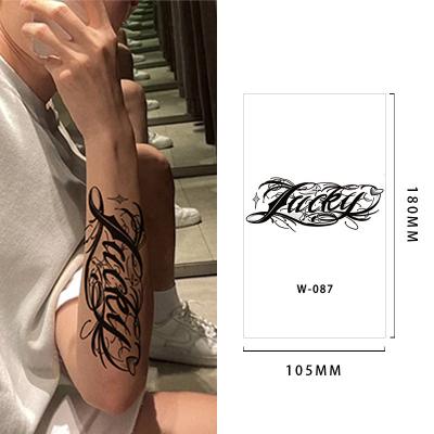 China Temporary Hot Sale Herbal Juice Tattoo Temporary Waterproof 15 Days Long Lasting Body Art Semi-permanent Half Arm Tattoo Sticker for sale