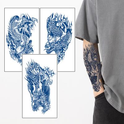 China Temporary Fashion Water Transfer non-toxin half arm tattoo sticker Juice Semi Permanent Temporary herbal tattoo for men for sale