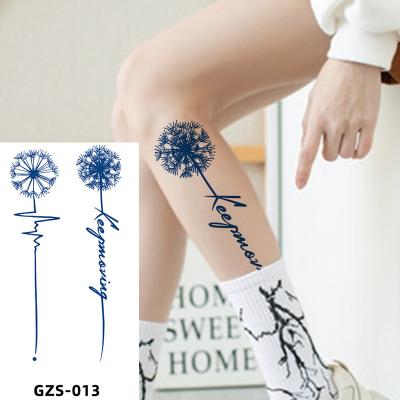 China Temporary Long lasting water based temporary tattoo letters with flowers simple tattoo designs hand semi permanent for sale