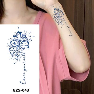 China Temporary custom design temporary tattoos long lasting 2 weeks water based body art temporary juice tattoo for sale