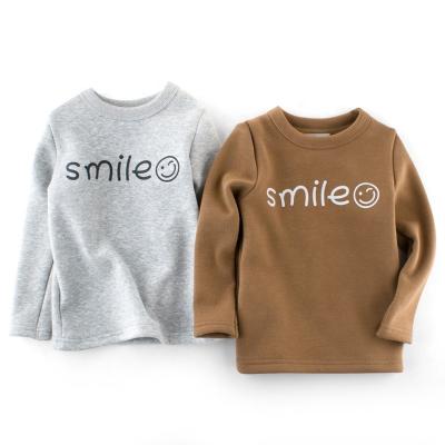 China 2019 Anti-Shrink New French Fleece Smile Printed Winter Kids Pullover Custom Hoodies for sale