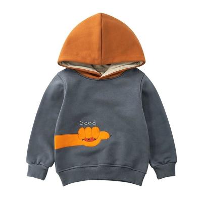 China Winter Fleece Toddler Boys Thick French Pullover Hoodies Custom Factory Wholesale Custom Anti Shrink for sale