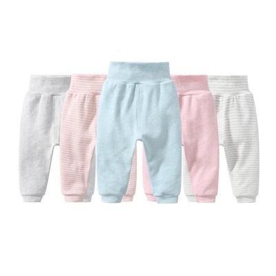 China Wholesale unisex plain color custom anti-pilling high waist long pants for baby cotton pants baby for sale