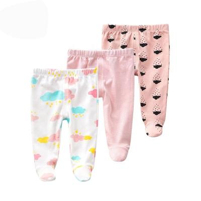 China Anti-pilling Baby Footed Cute Printed High Quality Extra Soft Baby Pants Cotton Pants Wholesale for sale