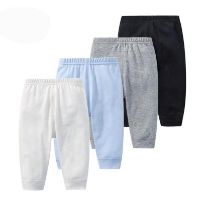 China Wholesale custom plain soft breathable elastic color organic cotton baby jogger pants anti-pilling logo for sale