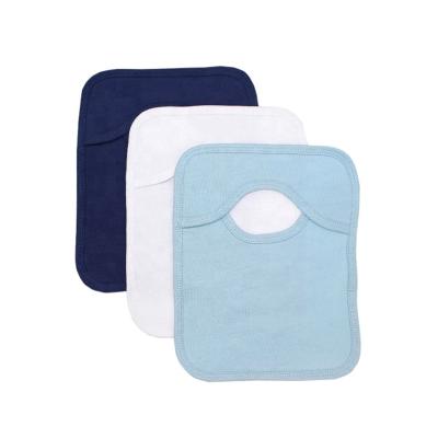 China Solid Color Antibacterial Wholesale Custom Lap-shoulder Drool 2 Layer Baby Sweater Bibs Fabrics Cotton Fleece for sale