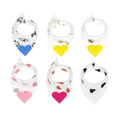 China Factory Wholesale Custom Unisex Muslin Baby Bib Antibacterial With Silicone Teether for sale