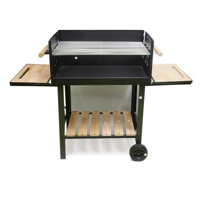 China Easily Assembled Hot Selling Large Uncovered Outdoor BBQ Charcoal Grill Double-Layer Korean BBQ Grill Tables For Restaurant for sale