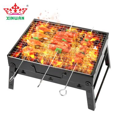 China Black Adjustable Outdoor Charcoal Grill Outdoor Charcoal Grill Size 35/43CM Size 35/43CM Commercial Box Shaped Charcoal BBQ Grill for sale