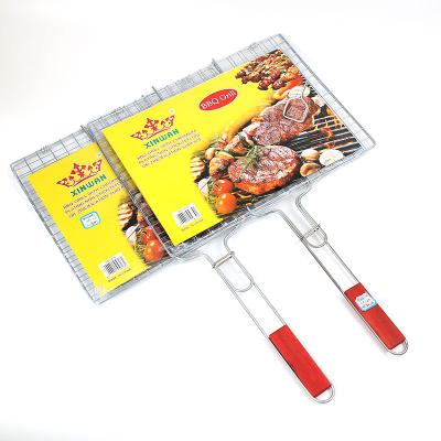 China 2021 40*30.5 Portable Easily Cleaned Basket For Outdoor Grill Grill Accessories Anti-rust Grill Net for sale