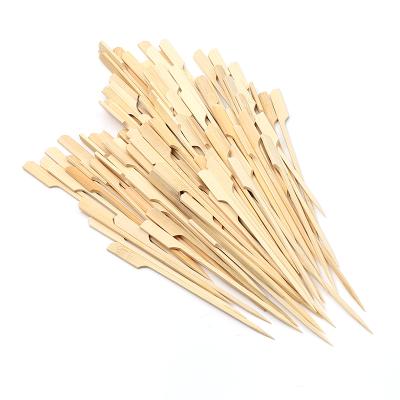 China Easily Cleaned BBQ Skewers For Grilling Skewers Appetizers Fruit Natural Bamboo Hot Pot BBQ Skewers for sale