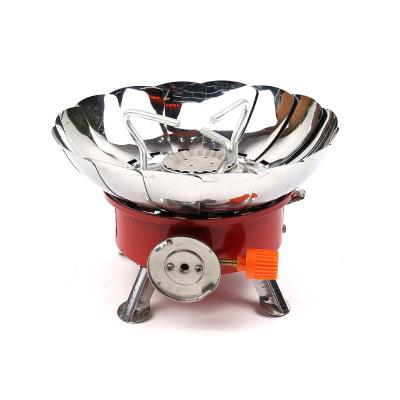 China Hotel 15 Windshield Stove Cookware Windproof Gas Burners for Camping Picnic Barbecue BBQ with Outdoor Pipe Extended Gas Stove for sale