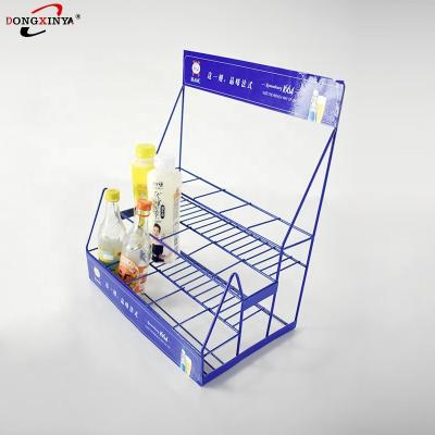 China Supermarket Beer and Beverage Beverage Supermarket Display Rack Stand Thick Metal Wire Shelf for sale