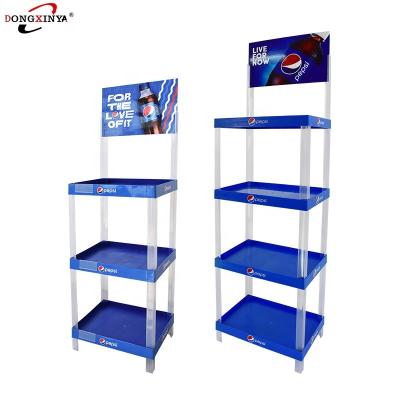 China Detachable Display Logo Printing Plastic Display Rack Custom Supermarket OEM PVC Shelf Plastic for sale