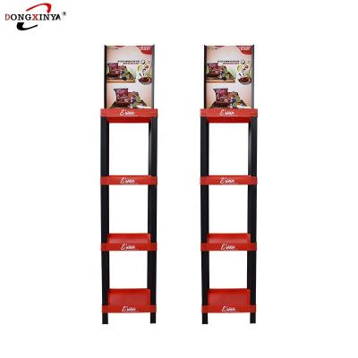 China Custom Plastic 5 Layer Supermarket Store Retail Chocolate Chip Cake Display Rack Snacks Display Rack for sale