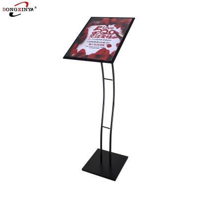 China Supermarket Factory Source Promotional Advertising Notice Frame One Or Two Legs Metal Poster Stand for sale