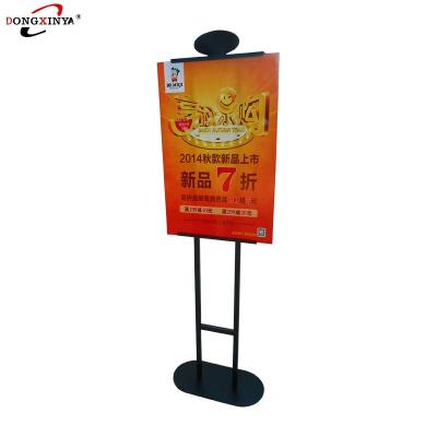 China Supermarket Poster Sign Holders Sign Board Rack Advertising Telescopic Display Stand for sale