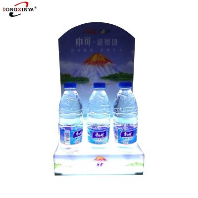 China LED Light To Show Your Product Well Customized Wholesale Acrylic Wine Bottle Cylinder Display Stand With Led Lighting Base Display for sale