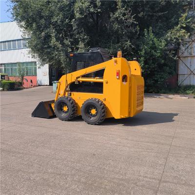 China Garment shops China manufacturer mini wheel skid steer loader 0.7 ton for sale with cheap price and attachment for sale