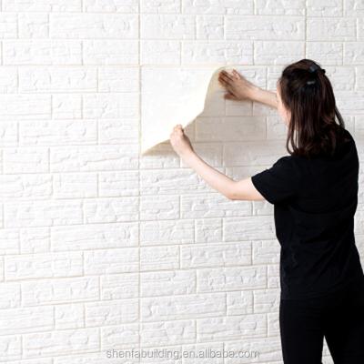 China CLASSIC Environmental Friendly Brick Wall Stickers Embossed Wallpaper for sale