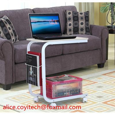 China With Wheels Portable Free Shipping Laptop Table For Bedside Coffee Table Bed Table Portable Laptop Standing Desk for sale