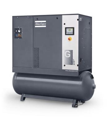 China High Performance Stably Lubricated 15KW Rotary Screw Air Compressor With Reservoir For Atlas Copco G15 for sale