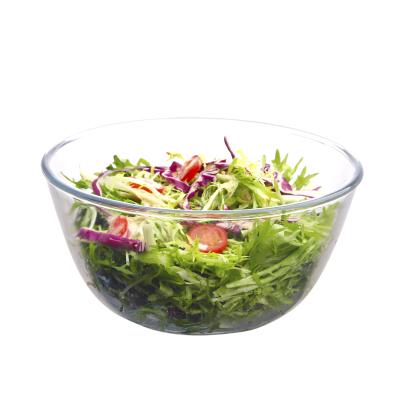 China Sustainable Home Kitchen Glass Bowl Multi Functional Stackable Borosilicate Glass Storage Containers Salad Bowl for sale