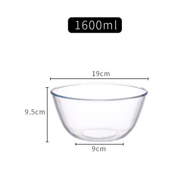 China Durable Kitchen Glass Bowls Food Containers Dessert Bowls Fruit Salad Rice Serving Bowls for sale