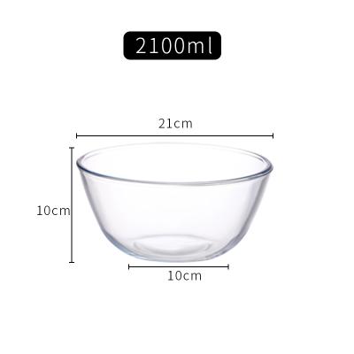 China High Borosilicate Glass Bowl Salad Bowl Microwave Dish Sustainable Heatproof Kitchenware for sale