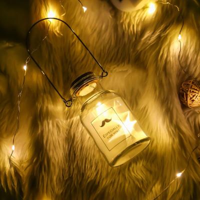 China Daily Life Wishing Bottle Light String Christmas Tree Decoration Lights Gift Brown Bottle Night Light for sale