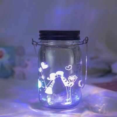 China Gift & Colorful Craft New Year Christmas Gift Lamp Bottle Atmosphere Night Light Pot Wishing Bottle Light for sale